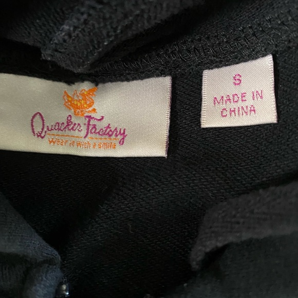 💥💥 Rhinestone hoodie jacket black small - Picture 7 of 8